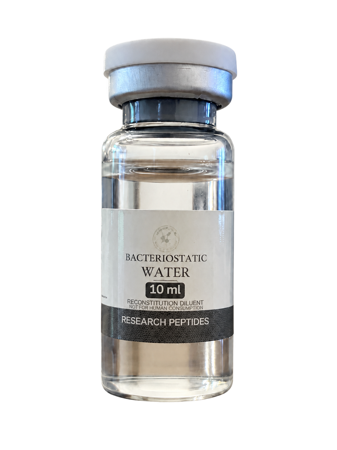 10ml bacteriostatic water vial, front view